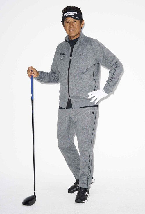 MASTER BUNNY EDITION 黒　サイズL春夏　ストレッチ　ゴルフ ゴルフアパレルMASTER BUNNY EDITIONが世界に誇れるストレッチ糸